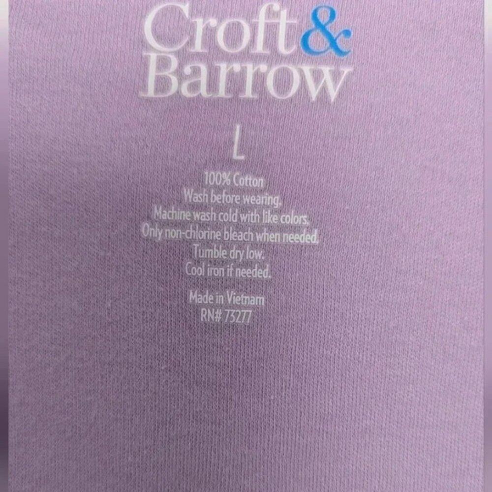 Croft & Barrow® Elbow-Sleeve Splitneck Women's Top Size Large (EUC) - Picture 4 of 9